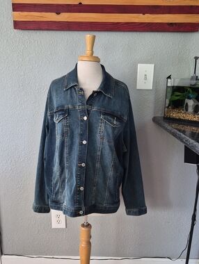 Maurices Plus Size Classic Blue Denim Jacket - 3x
